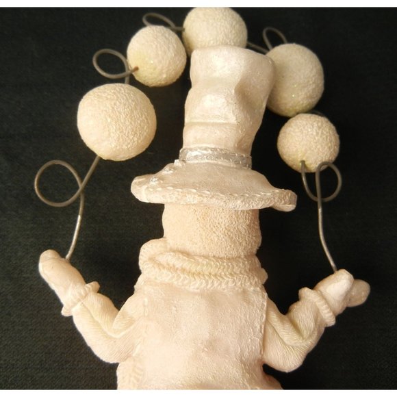 juggling snowman, white on white Holiday décor. standing mantel snowman - Picture 6 of 8